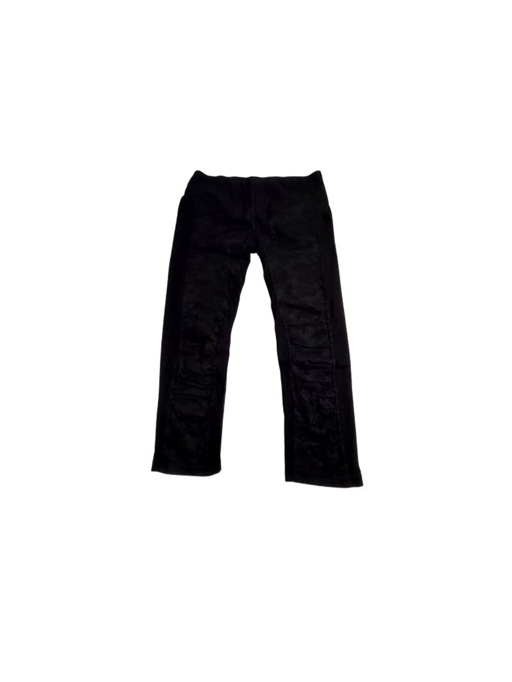 Wearables Womens Black Slim-Fit Stretch Pants Size M Cotton Spandex Blend
